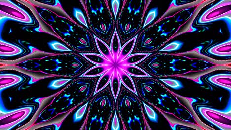 hermoso caleidoscopio abstracto que brilla, una luz radiante que regula los movimientos sutiles
