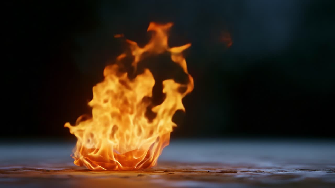 A Captivating Display of Flame: Dynamic Energy Captured in Two Intense Frames, Showcasing the Beauty and Power of Fire In Motion and Transformation