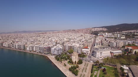 aerial view of thessaloniki panorama