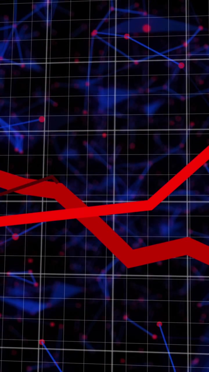 Animazione di una rete di connessioni su sfondo nero