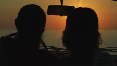 sunset road trip with friends