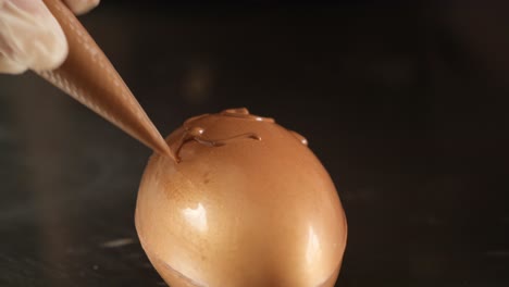 handcrafted chocolate egg decoration
