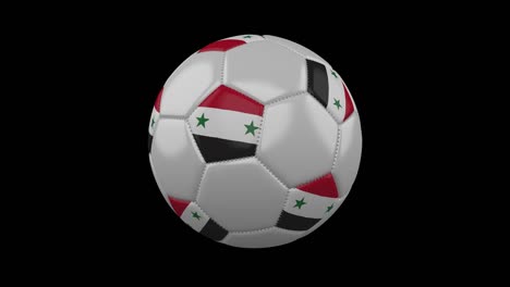 pelota de fútbol con bandera de siria, bucle alfa