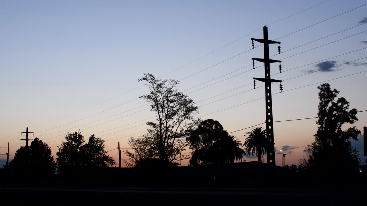 Light traffic on a national route at dusk
