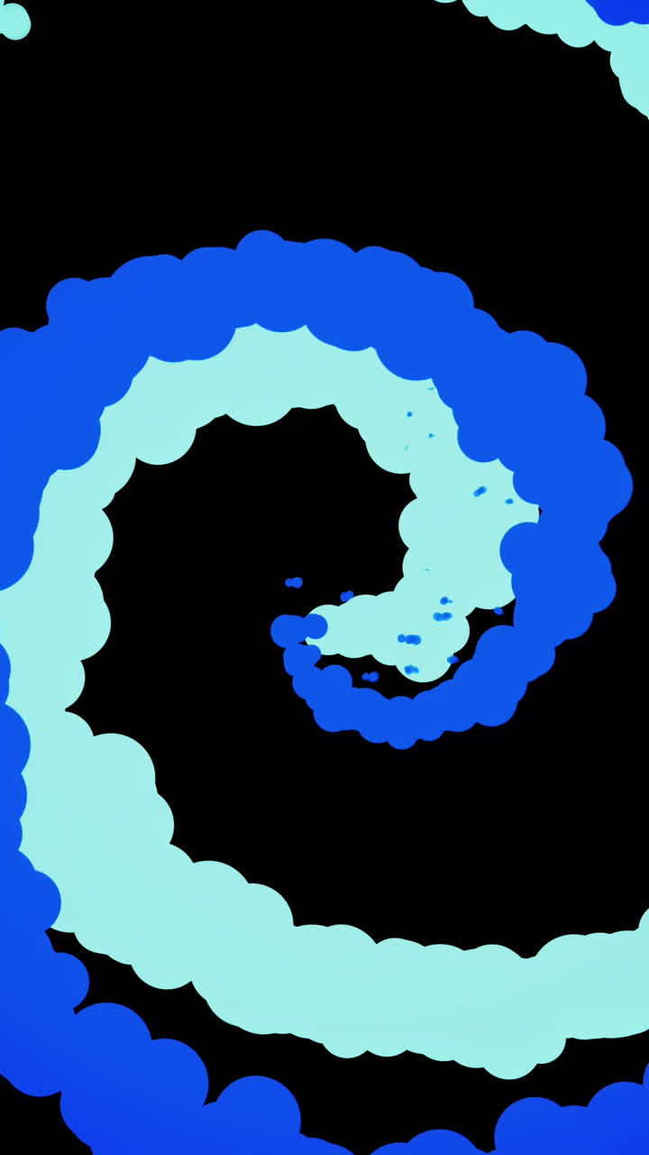 Abstract Spiral Art with Blue and Green Hues