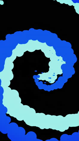 arte espiral abstracto con tonos azules y verdes