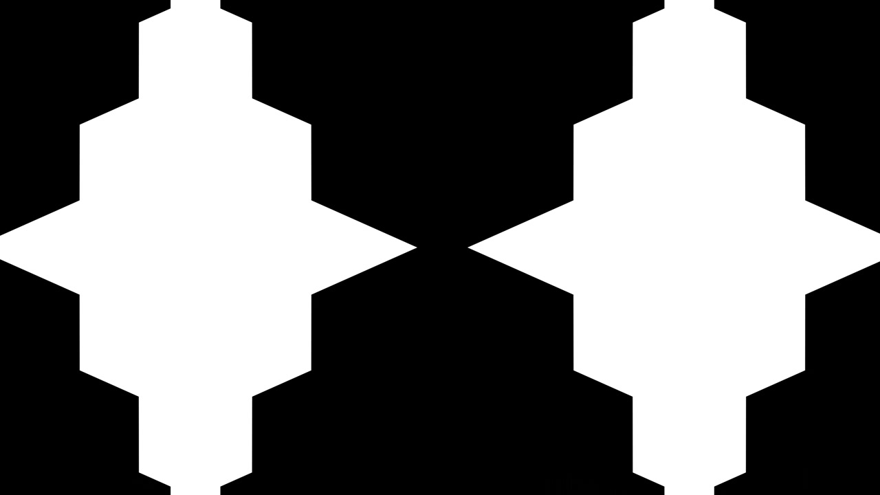 Abstract White Geometric Shapes Animation on Black Background