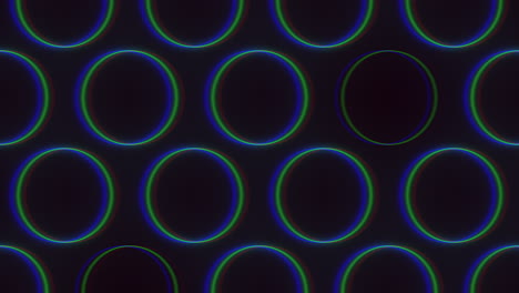 Seamless-neon-circles-pattern-with-glitch-effect-on-black-gradient