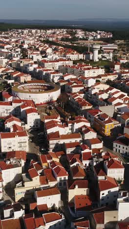 city of nazaré, portugal aerial view vertical video