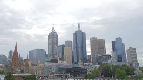 melbourne australia: timelapse cloudy day melbourne city buildings cbd morning