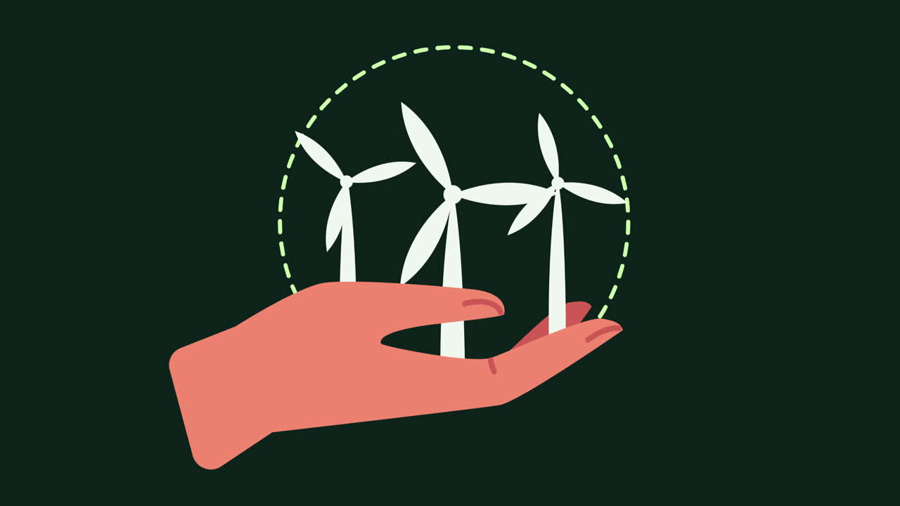 animación ecológica con turbina de elevación manual