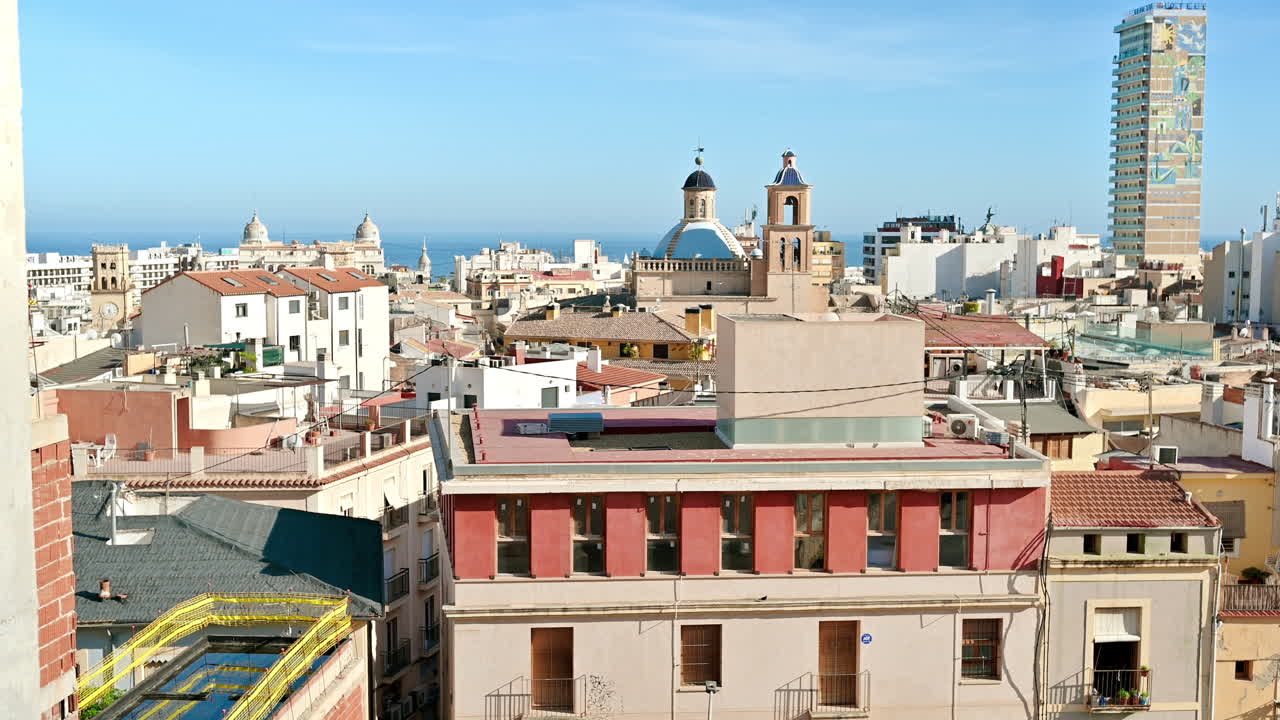 Panoramic view of town Alicante, Spain