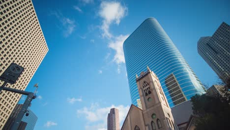 establishing time lapse shot of the historic antioch missionary baptist church in houston