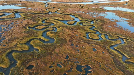 vista aérea de un pantano salado