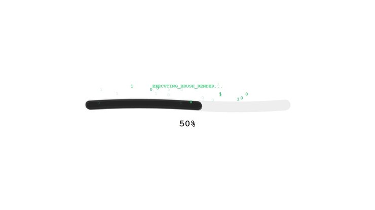 Digital Loading Progress Bar with Binary Code Animation