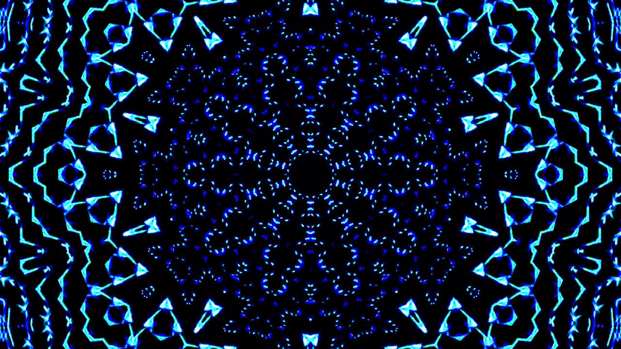 Seamless circle. 4K,bright light that arranges subtle color blue movements with dots waves