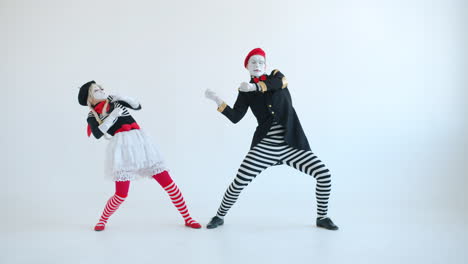 mime artists in action