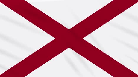 alabama flag flutters in the wind, loop for background