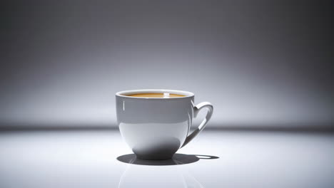 coffee splash in a white cup