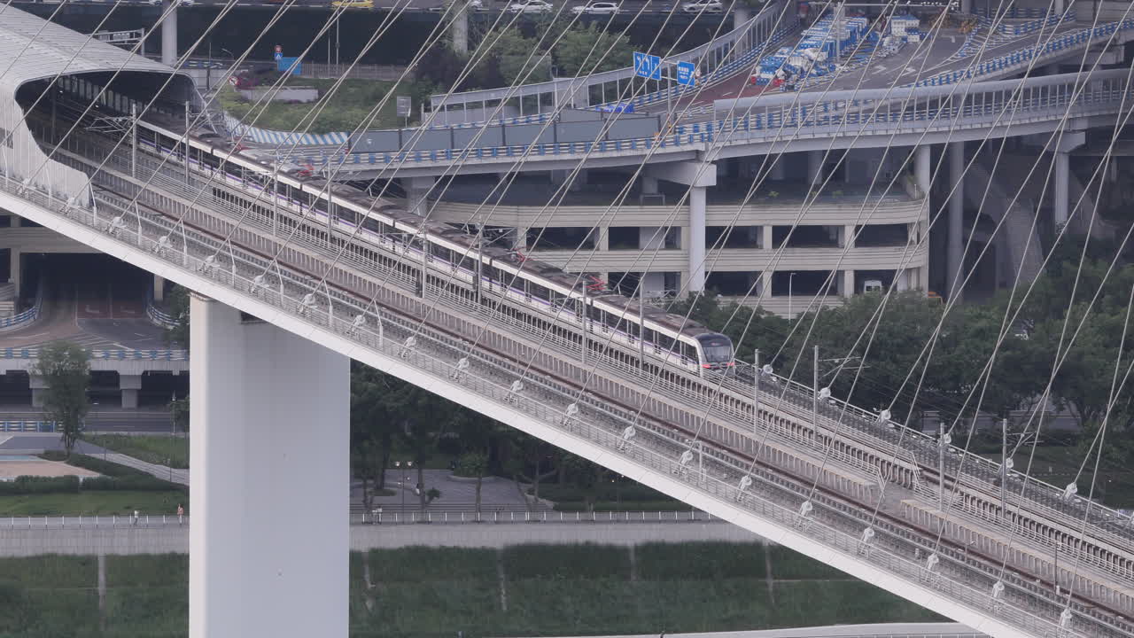 Timelapse of the Beijing city skyline from a high vantage point