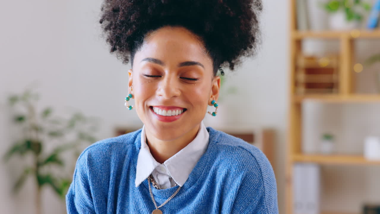 Smile, business and face of woman in office
