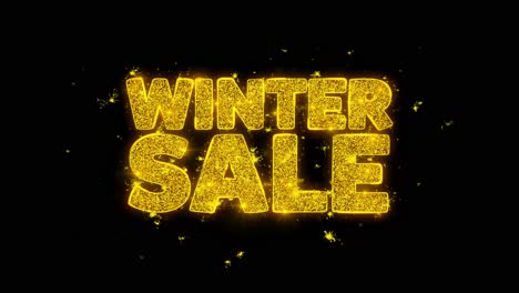 winter sale banner with sparkle effect