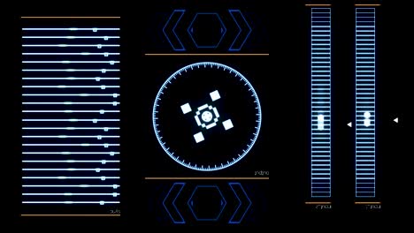 futuristic digital interface display