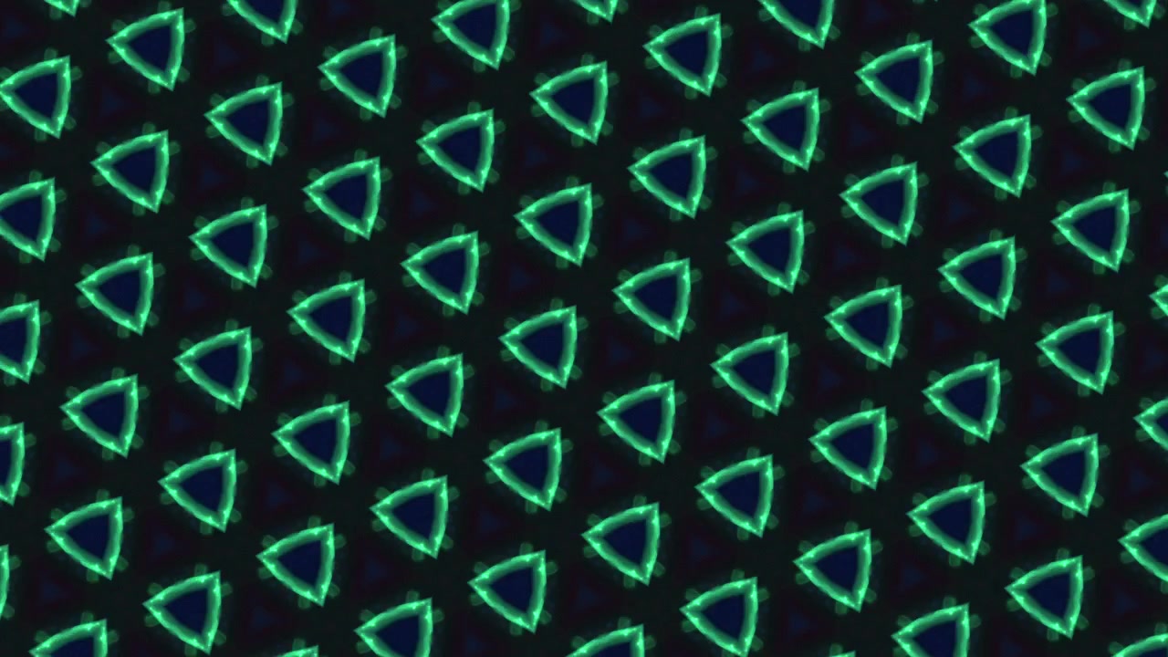 Motif animé abstrait de kaléidoscope triangulaire