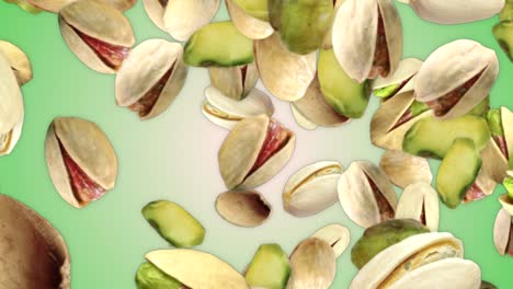 falling pistachios background, loop, with alpha channel