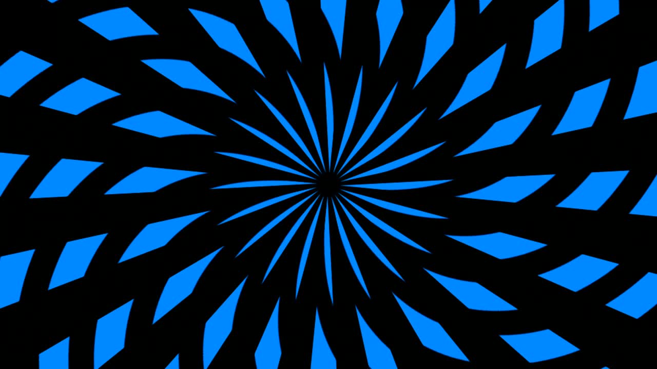 fondo de una forma de espiral giratoria en azul sobre un fondo negro