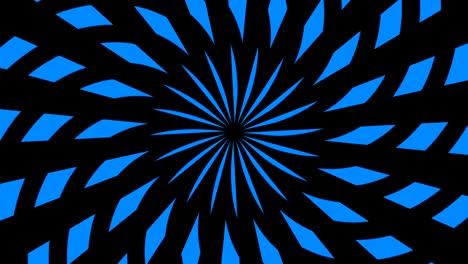 background of a rotating spiral shape in blue on a black background