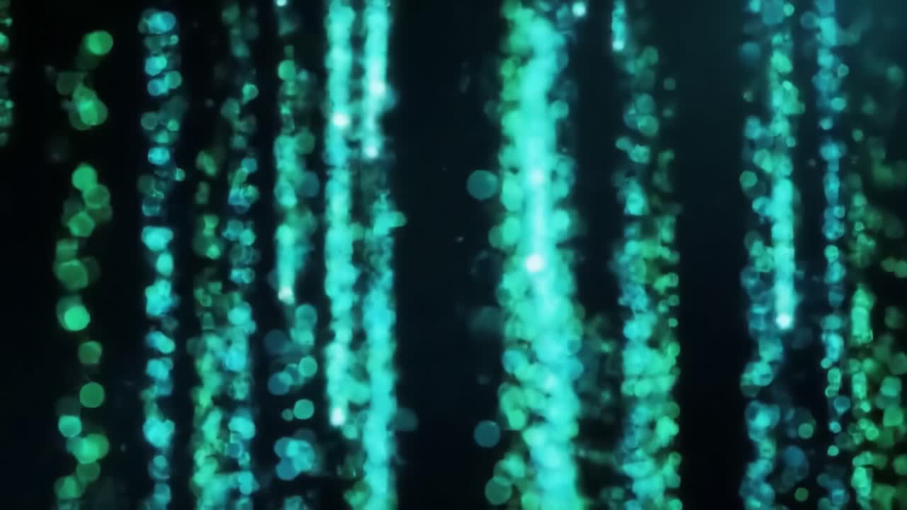 Captivating Abstract Visuals Featuring Glimmering Light Trails in Shades of Blue and Green, Creating a Mesmerizing Atmosphere Ideal for Modern Digital Art Projects