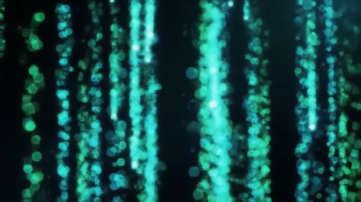 Captivating Abstract Visuals Featuring Glimmering Light Trails in Shades of Blue and Green, Creating a Mesmerizing Atmosphere Ideal for Modern Digital Art Projects