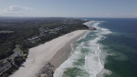 Paisaje-Marino-Escénico-En-Lighthouse-Beach-En-Nueva-Gales-Del-Sur,-Australia---Toma-Aérea