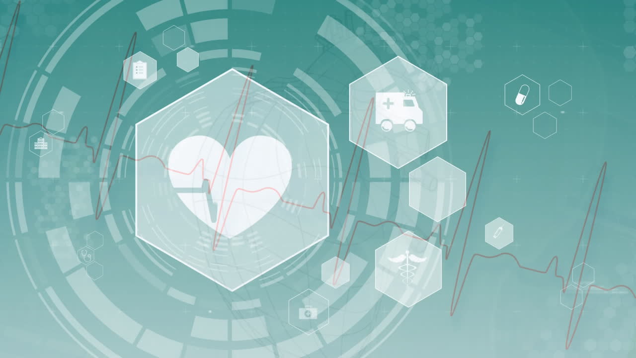 심장 박동의 디지털 생성 비디오 4k