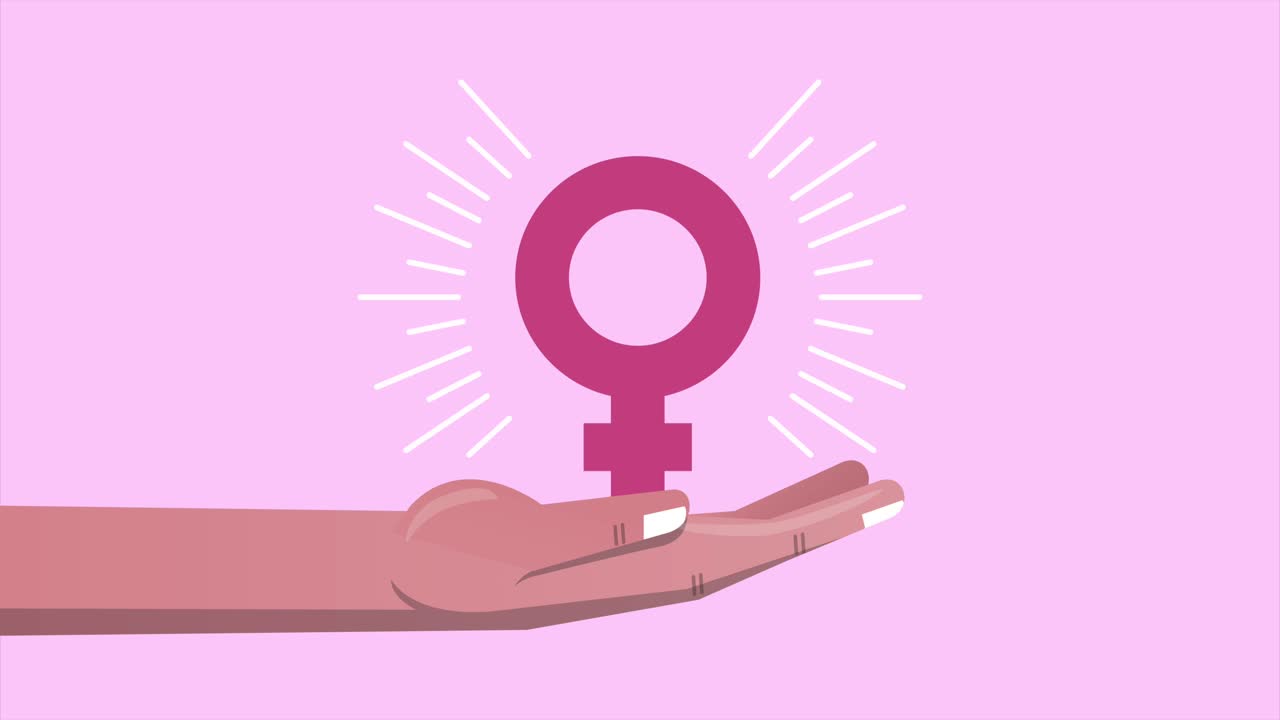 animación de género femenino que levanta la mano