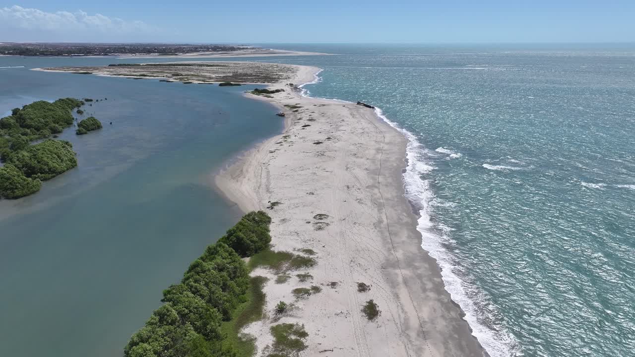 Barra Grande At Cajueiro Da Praia In Piaui Brazil. Beach Landscape. Nature Seascape. Vacations Destinations. Barra Grande At Cajueiro Da Praia In Piaui Brazil. Summer Travel