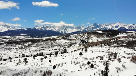 beautiful snowy white winterscape desolate rocky mountains, colorado, usa