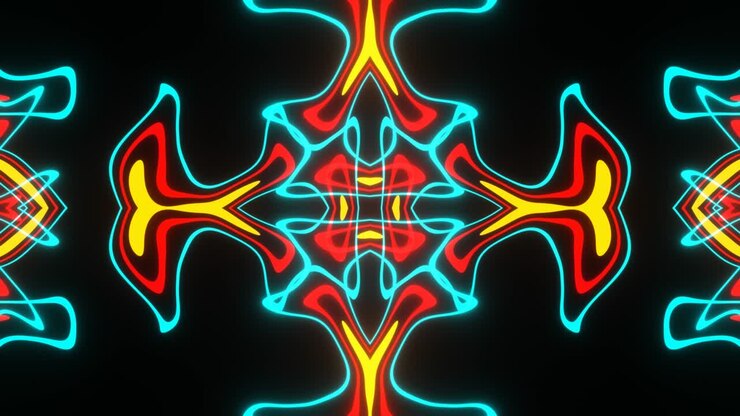 Pulsating with bright colors musical abstraction