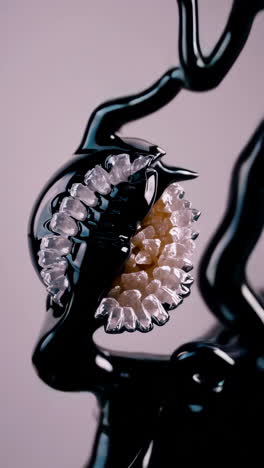 abstract food art with liquid resin