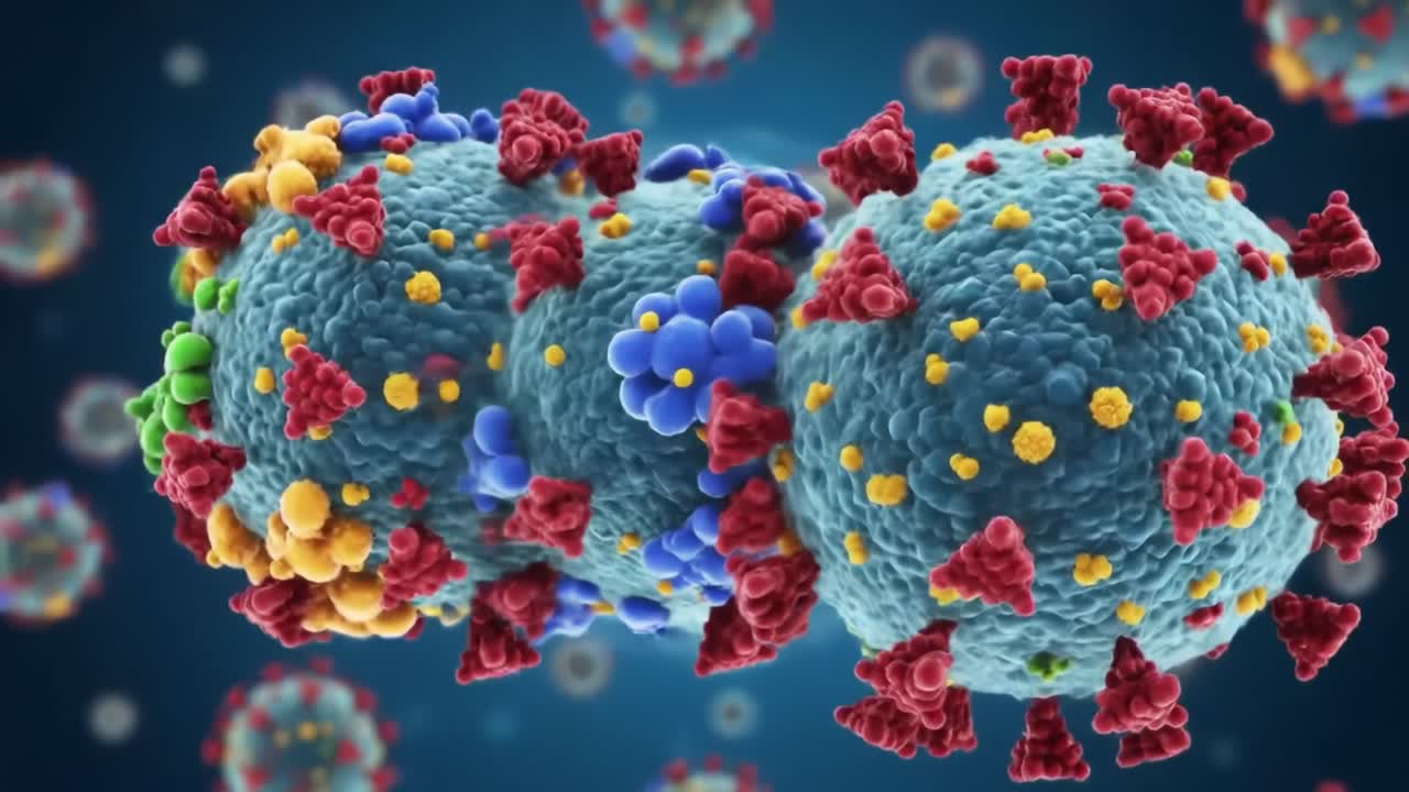 This segment explores the intricate structure of viruses, highlighting their components.