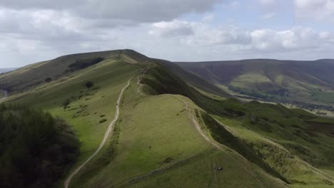 drone shot orbiting mam tor 03