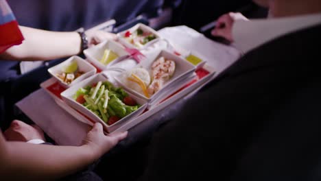 in-flight meal service