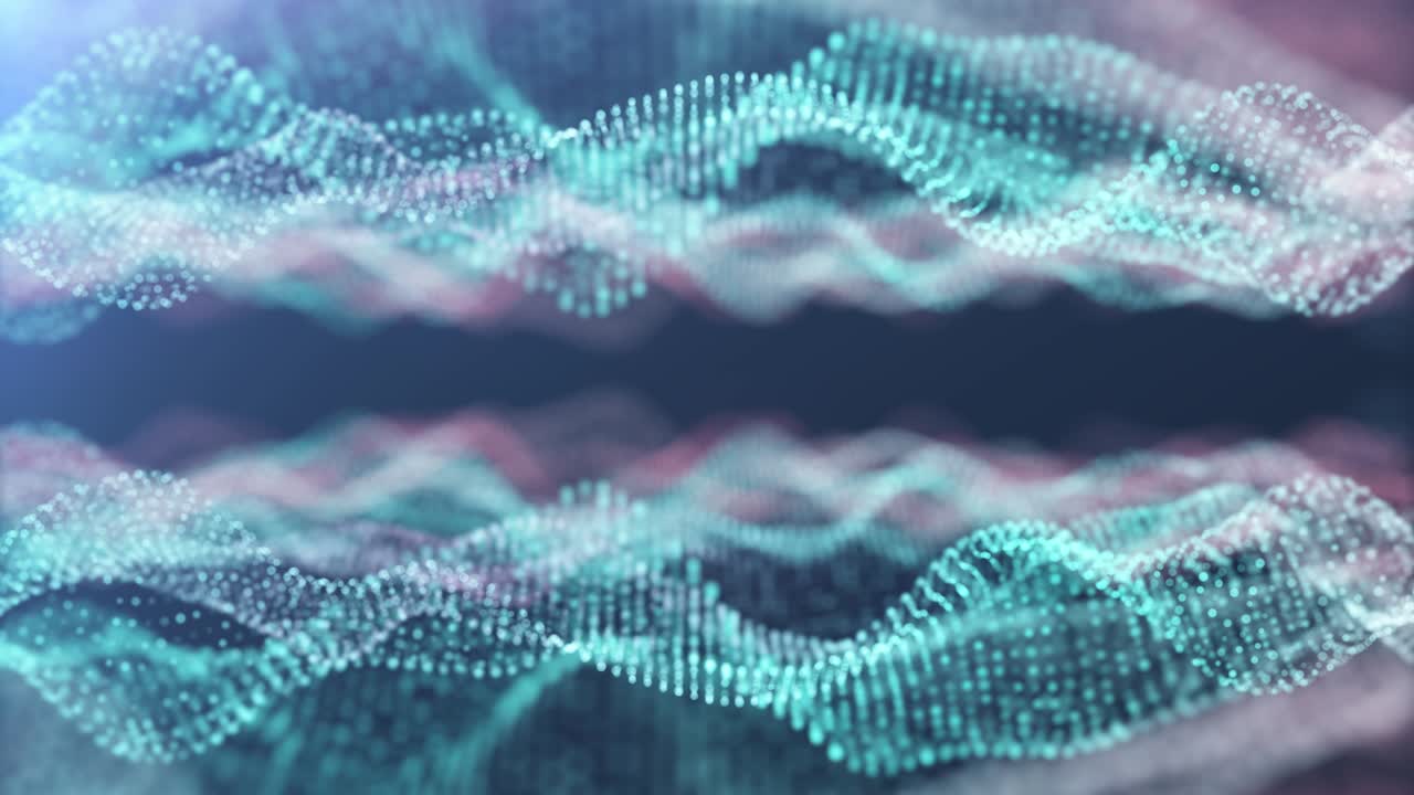 beautiful composition with circles changing color randomly moving in on a dark background