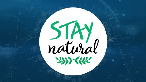 animación del texto natural sobre el procesamiento de datos en fondo azul