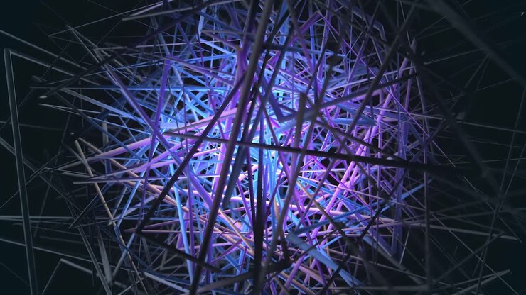 Abstract 3D Geometric Lines Background