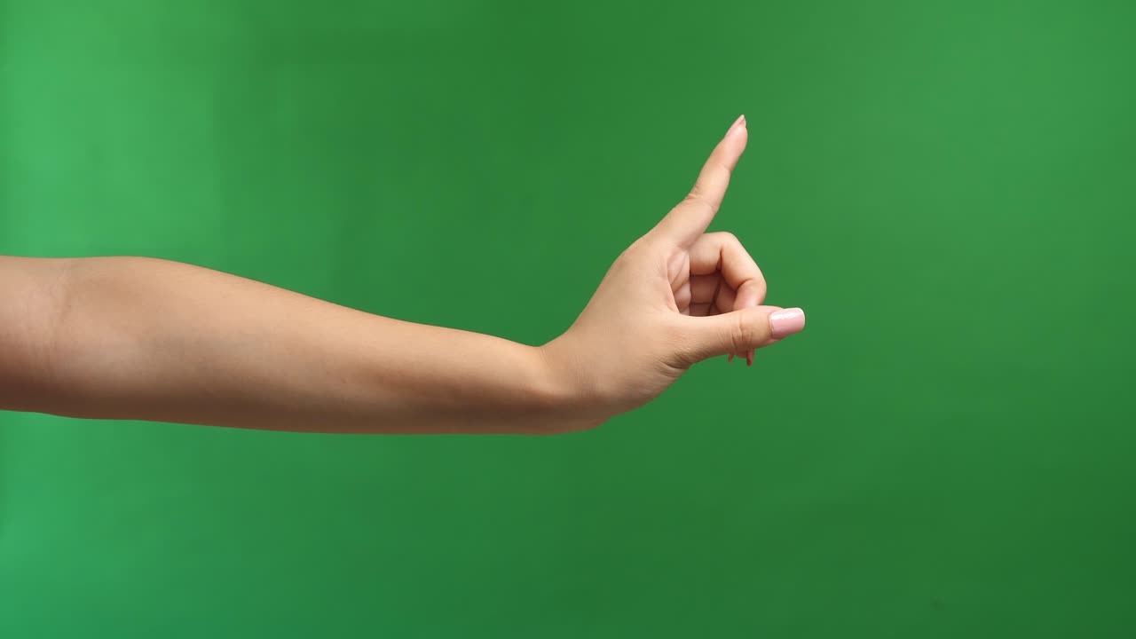 Female Making Stop Gesture With Hand Isolated On White Background