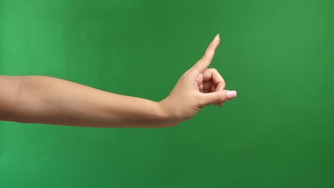 female making stop gesture with hand isolated on white background