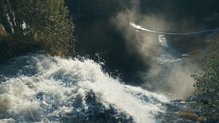 Un primo piano della cascata Skjervfossen