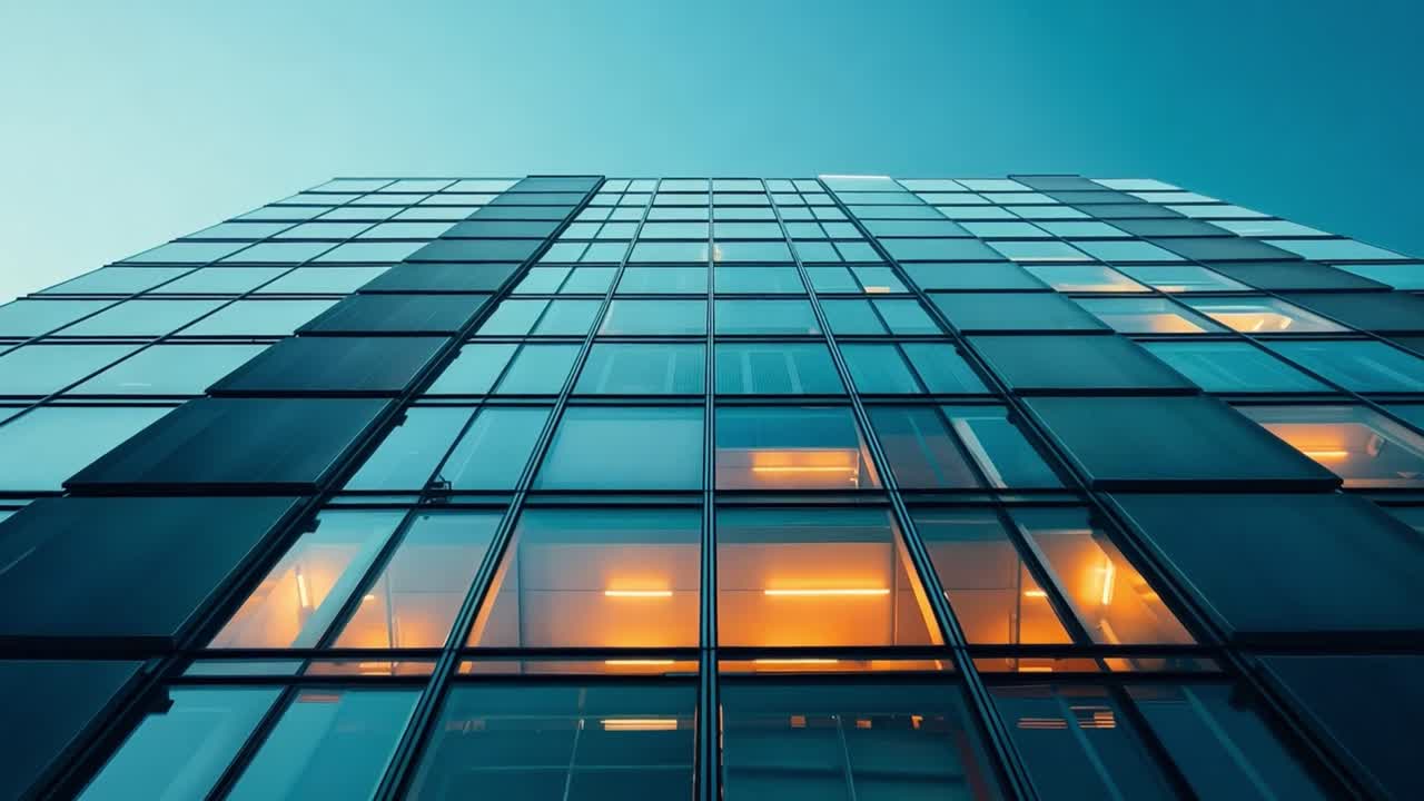 Architettura moderna degli edifici in vetro